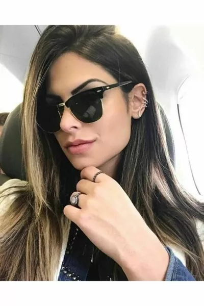 Unisex Sunglasses Silver Frame