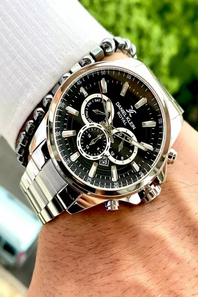 Мужские наручные часы с ремешком из нержавеющей стали + 3 ATM водонепроницаемый 2 года гарантии