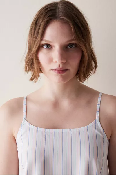 Chole Ensemble de pyjama short multicolore rayé