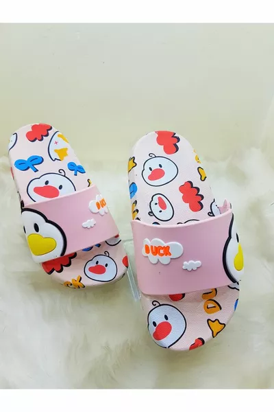 عدم الانزلاق شاطئ البحر حمام حمام حديقة الفتيات النعال (نمط البط)