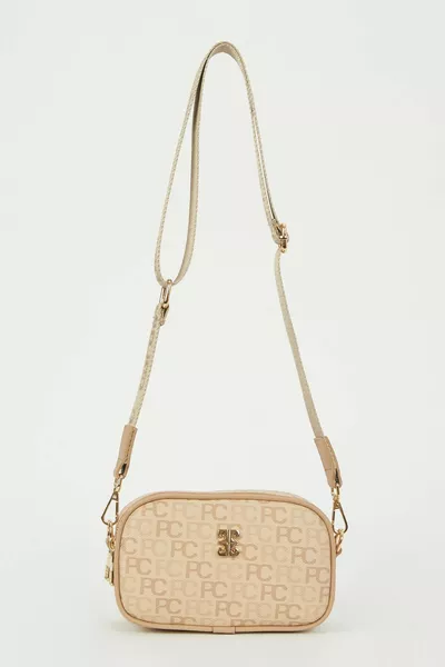 حقيبة كتف نسائية عارية من الأبجدية مع التدافع 