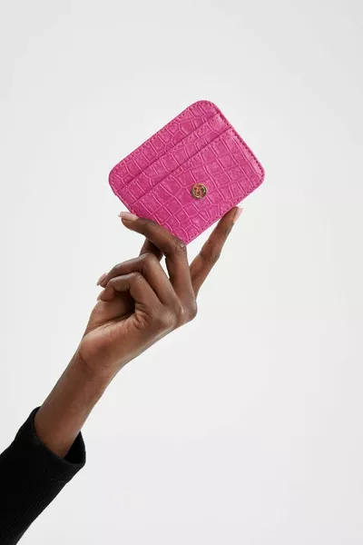 Porte-cartes Croco en similicuir pour femmes ZNS