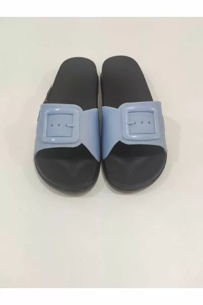 قاعدة تشريحية زرقاء بلاستيك ناعم خفيف جدا تجمع النساء شاطئ البحر المنزل والنعال الشارع إيفا