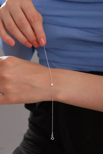 Bracciale da donna con catena in argento sterling  Mini Star