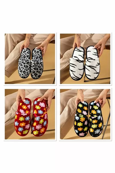 Женские домашние тапочки со смешанным рисунком из 4 предметов, гостевые тапочки, тапочки с приданым