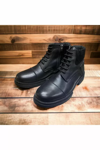 Bottes en cuir véritable pour hommes
