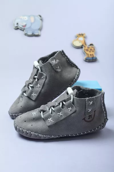 унисекс новорожденный полностью ортопедическая натуральная кожа светло-серая белая детская обувь, подходящая для здоровья ног