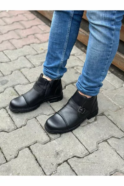 НЕСКОЛЬЗЯЩАЯ ПОДОШВА НА МЕХОВОЙ МОЛНИИ ОРТОПЕДИЧЕСКИЕ ВОДОНЕПРОНИЦАЕМЫЕ И МОРОЗОСТОЙКИЕ МУЖСКИЕ БОТИНКИ