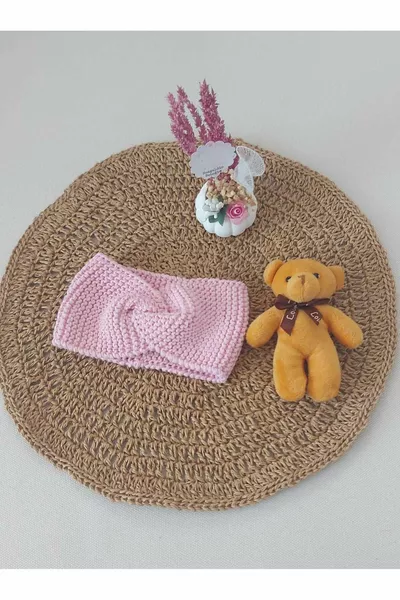 Roze pasgeboren Gift Baby Hand breien acryl wol Penduf laarsjes en Bandana Set geboorte plotseling  maanden