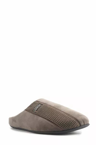 .PR Коричневые мужские домашние тапочки