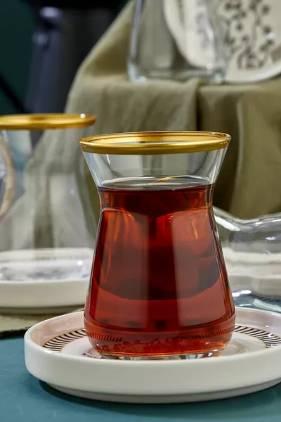  Stück 6 Personen Gold Teetasse Set Teeservice