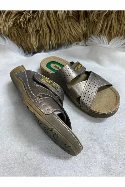 ..Platinum Color Stone Comfort Gel Sole Dames pantoffels