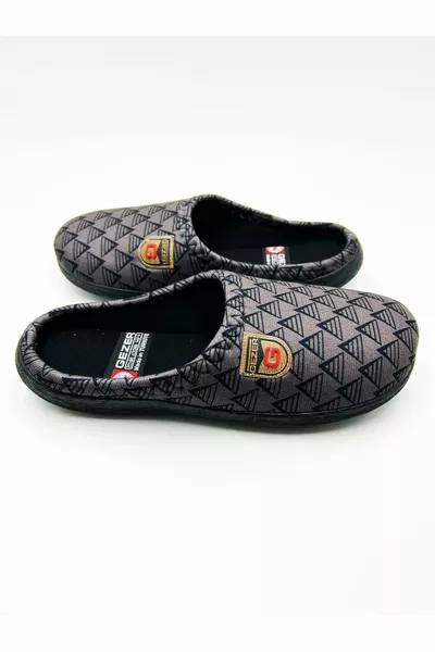 Pantofole da casa fantasia grigio scuro lavabili invernali da uomo