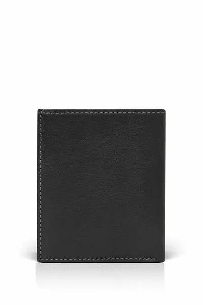 Portafoglio Seal Logo in Pelle Antracite 