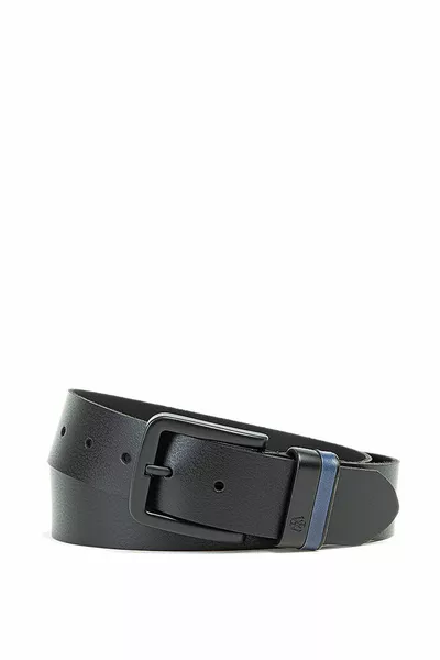Black Leather Belt 