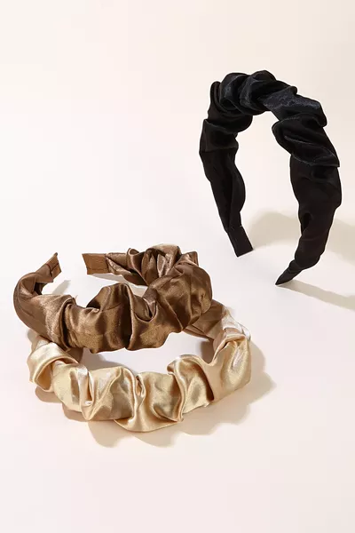 Lot de 3 Couronne Satinée Cordon de Serrage