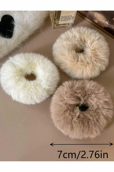 Women's 6-Piece Brown Rubber Plush Buckle Set