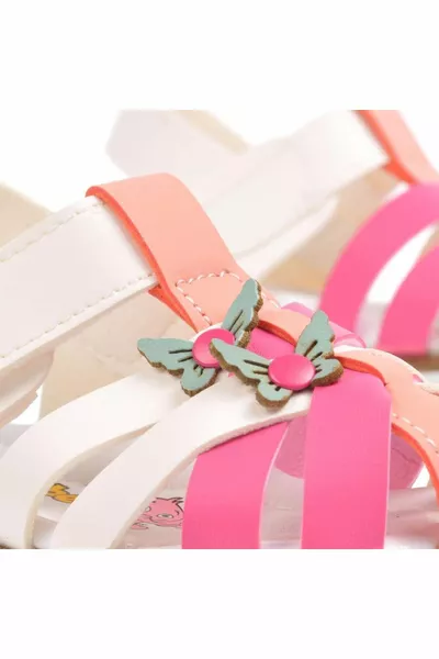 Cuteyoung White Fuchsia Pink Comfort Girls Sandals