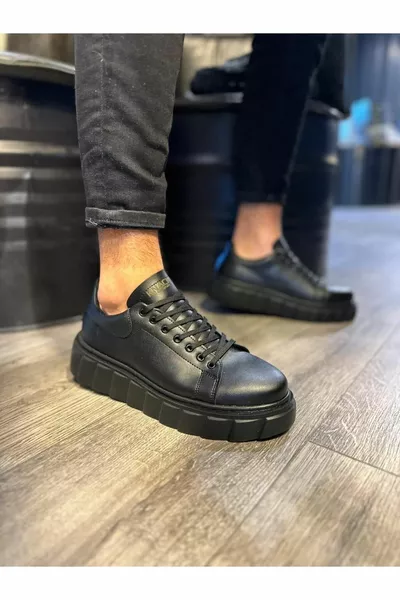 High Sole Casual Shoes  Black (Black Sole)