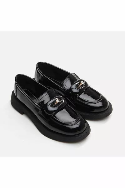 Schwarzer Fußgänger Weiblicher Loafer