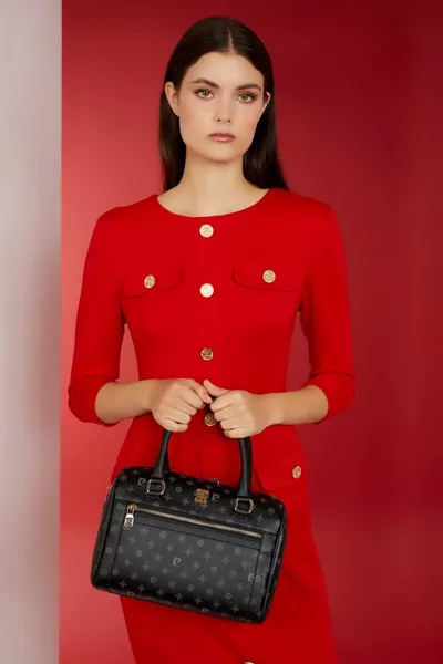 Zwarte Monogram Dames Schoudertas 