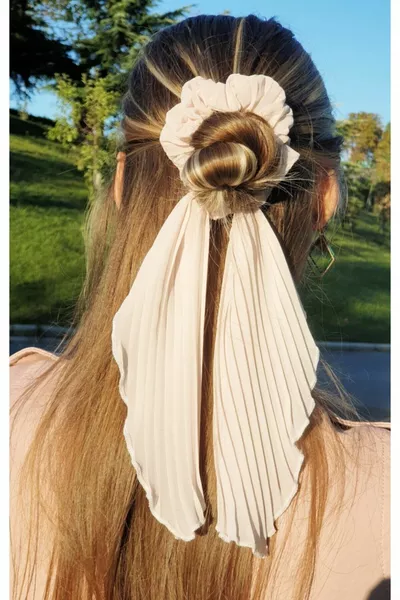 ملكي kr - وشاح مطوي للشعر المرن