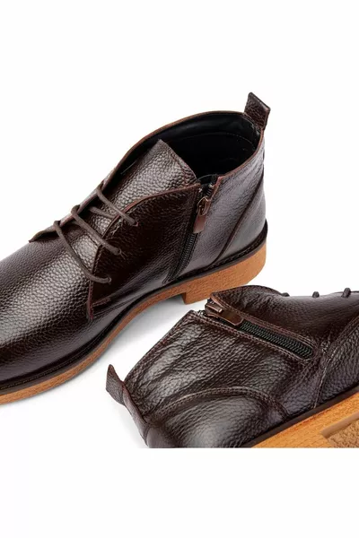 لندن جلد طبيعي غير قابل للانزلاق وحيد الدانتيل بسحاب تشيلسي أحذية عادية أسود