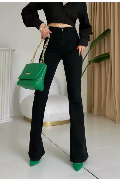 All Star Spanish Jeans Spanish Jeans High Waist Colorfast Black Spanish Jeans ( Lycra )