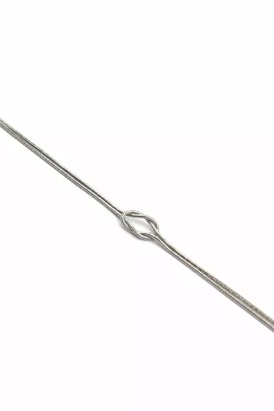 Bracelet Saint-Valentin 2 noeuds infini en argent et plaqué or avec inscription en bois Boîte-cadeau