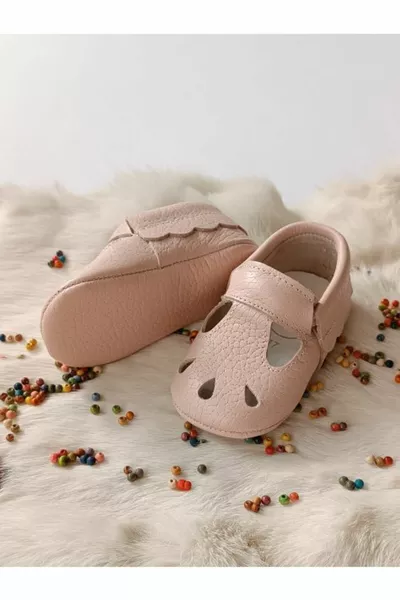 Wizy Powder Детские пинетки из натуральной кожи Лоферы