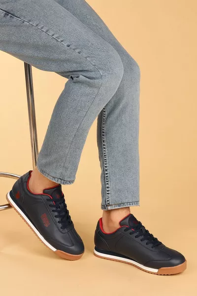 Marineblaue Freizeit-Wanderschuhe für Herren