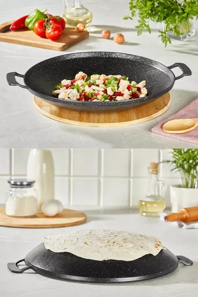 Padella per pancake per arrosti in lamiera di ghisa