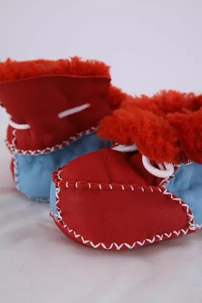 Baby Girl Boy % Leather Booties Pantduf Newborn First Step Shoe Box Gift 