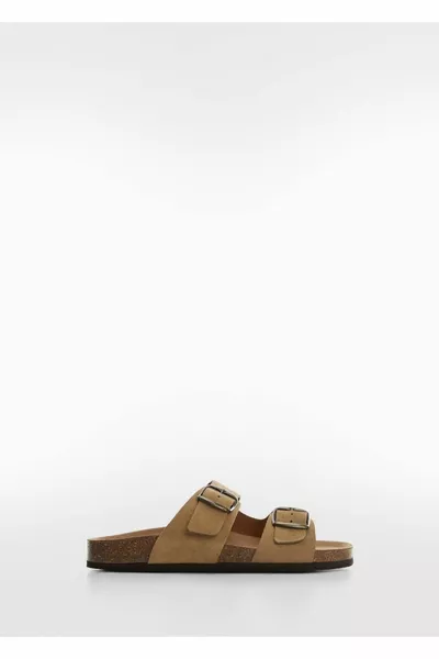 Nubuck sandalen met gespen
