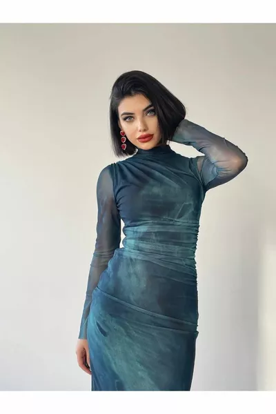 TM Linda Модна рокля от тюл Lacvert