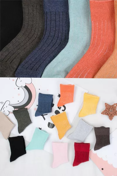  زوجا من الجوارب الملونة المرنة للأطفال