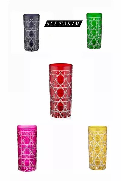 6lı Kristal Meşrubat Bardak Gloria Model Pip Paşabahçe