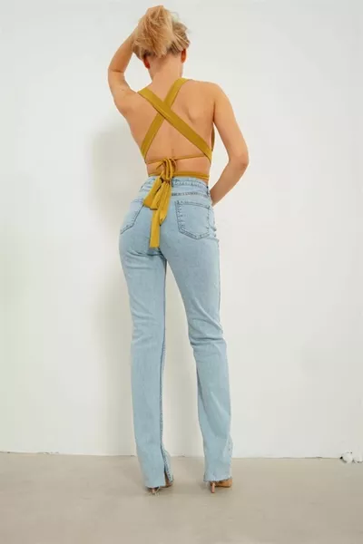 Leo 's Dora Ice Snow Wash Boyfriend Jeans voor dames