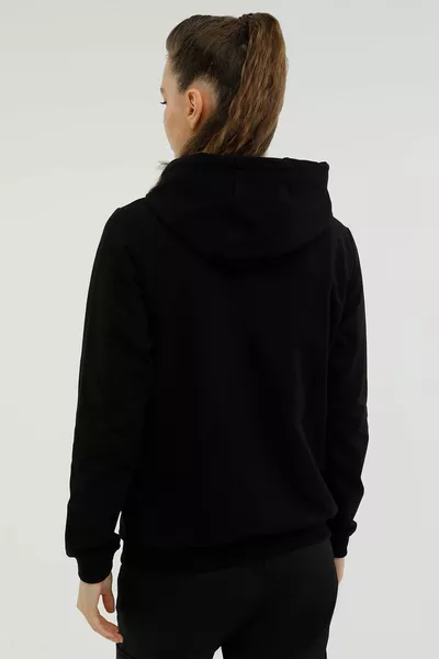  Черни дамски спортни панталони с пълен скок Hoo