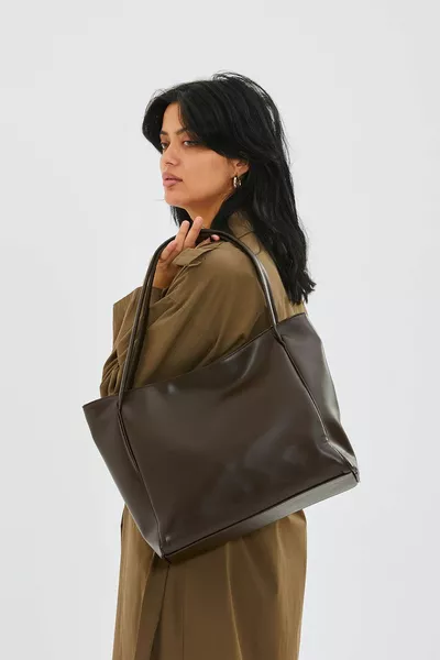 Shabby Maya Damen Sleeve Tasche Kaffee