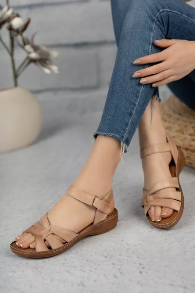 Anatomische Orthopedische Echt Leer Comfortabele Zool Vrouwen Slippers Sandalen