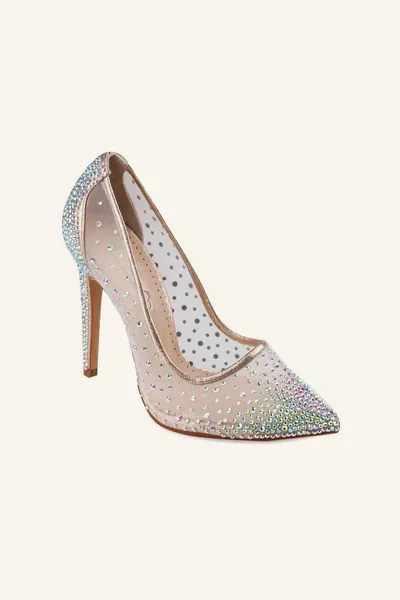 Ecru Assepoester Hoge Hakken