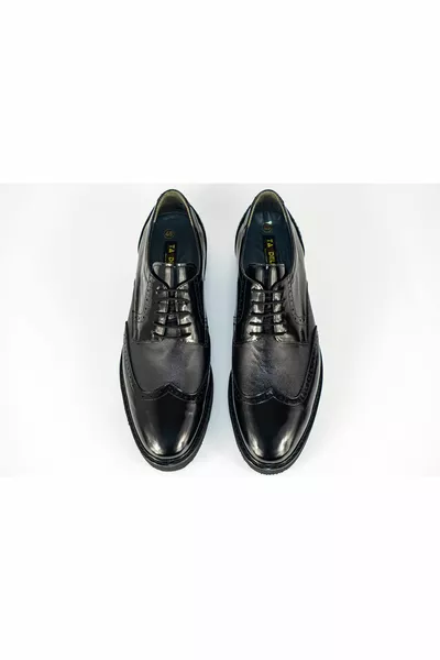  Zwarte lakleren orthopedisch leren schoenen met zachte zool voor heren