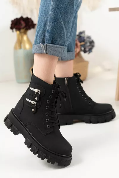 Дамски ботуши Пощенски ботуши зимни черни