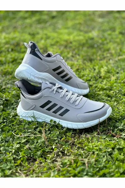 Günlük Erkek Bağcıklı Hafif Rahat Dikiş Detaylı Yürüyüş Spor Ayakkabı 