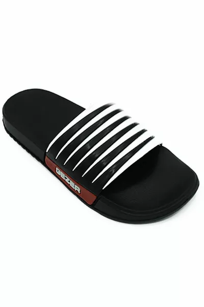 Pantofole da spiaggia da bagno di lusso in bianco e nero da uomo 