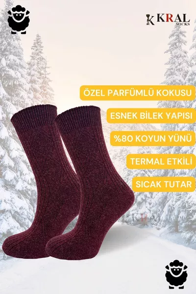 Socks (5 PAIRS) Winter Wool Socks Lambswool (SPECIAL LAMB WOOL) Thermal for women