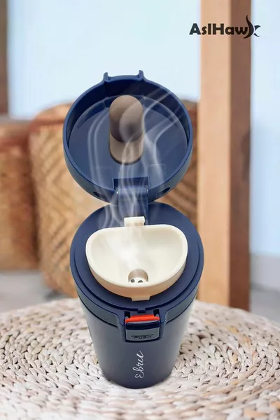  الفولاذ المقاوم للصدأ طبقة مزدوجة مختومة  مل الترمس مع اسم شخصي مرشح الترمس المطبوع