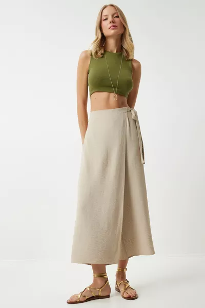 Gonna crema da donna Look Ayrobin Baggy Pants 