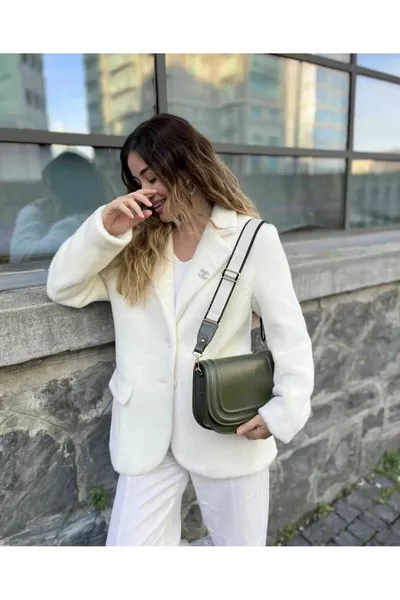 قماش حزام صدفي حقيبة أسود